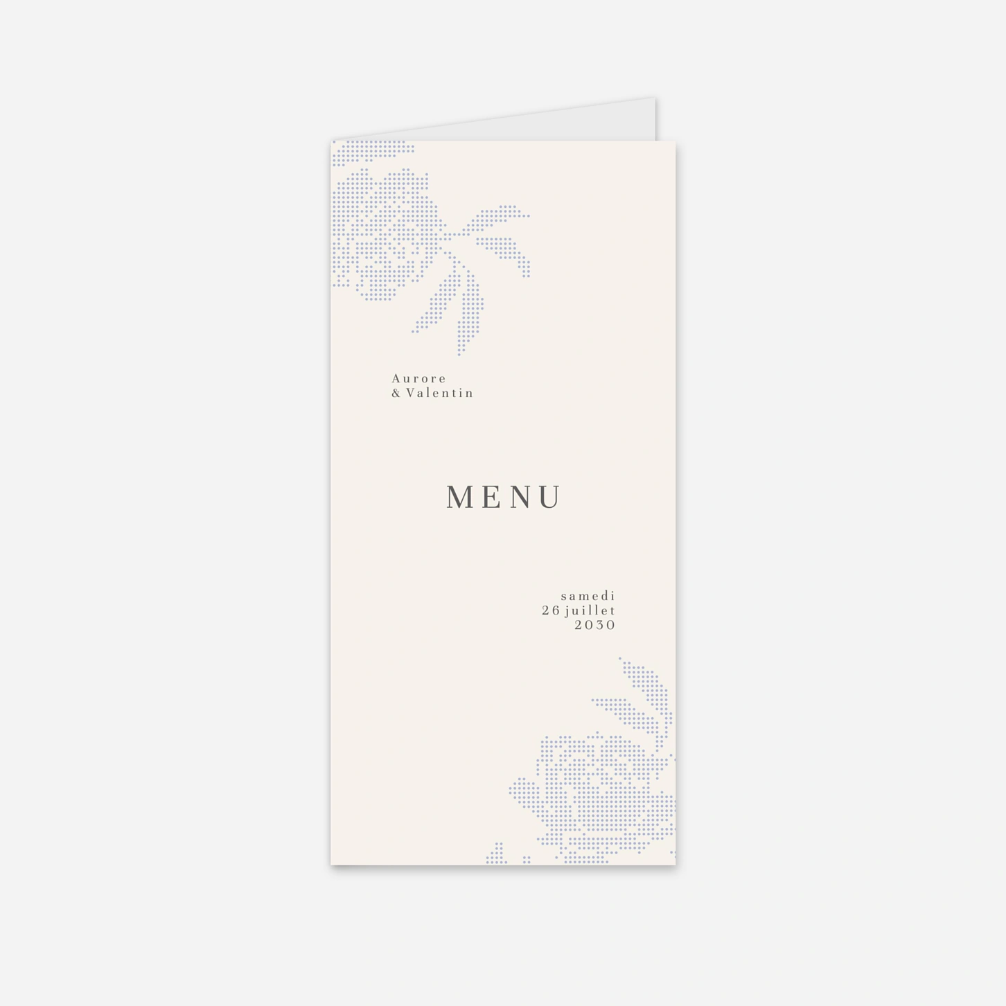 Menu mariage Délicatesse florale