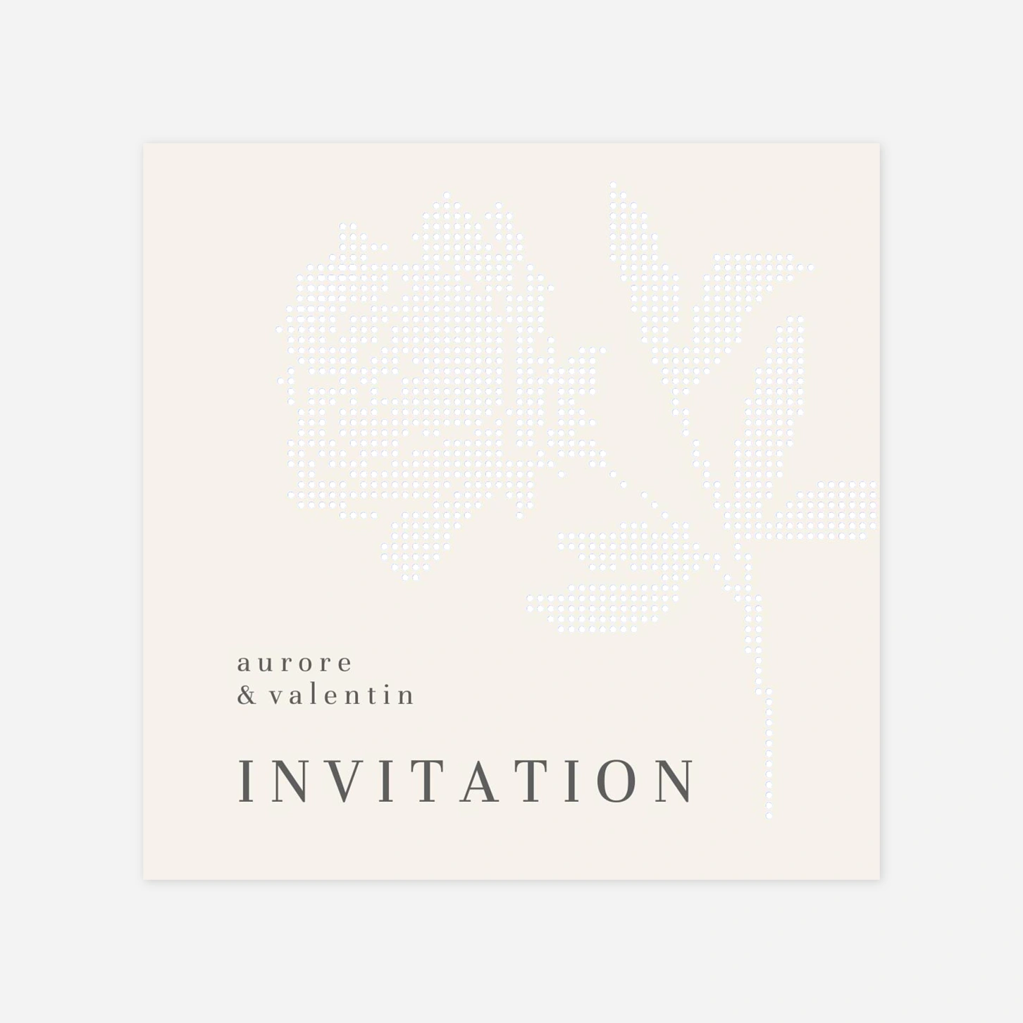 Carton d'invitation Délicatesse florale