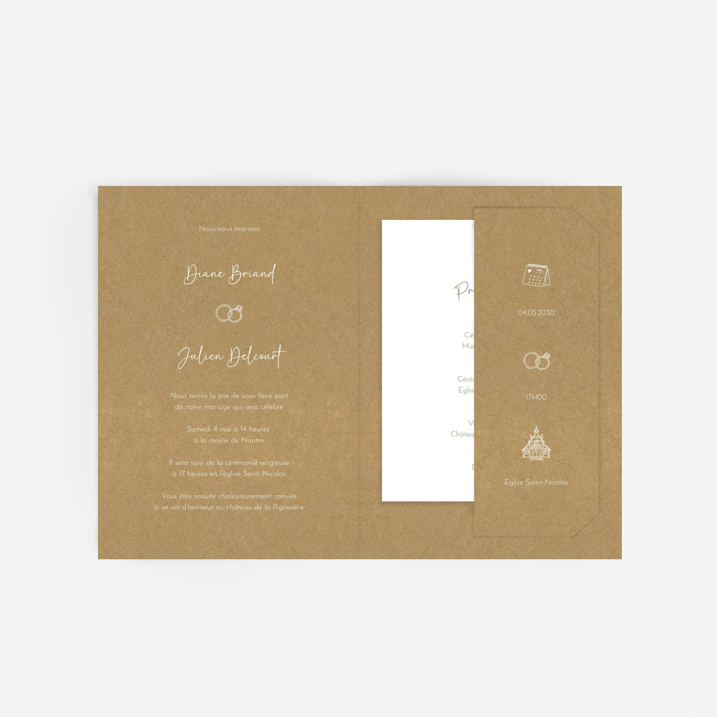Faire-part mariage Douces esquisses