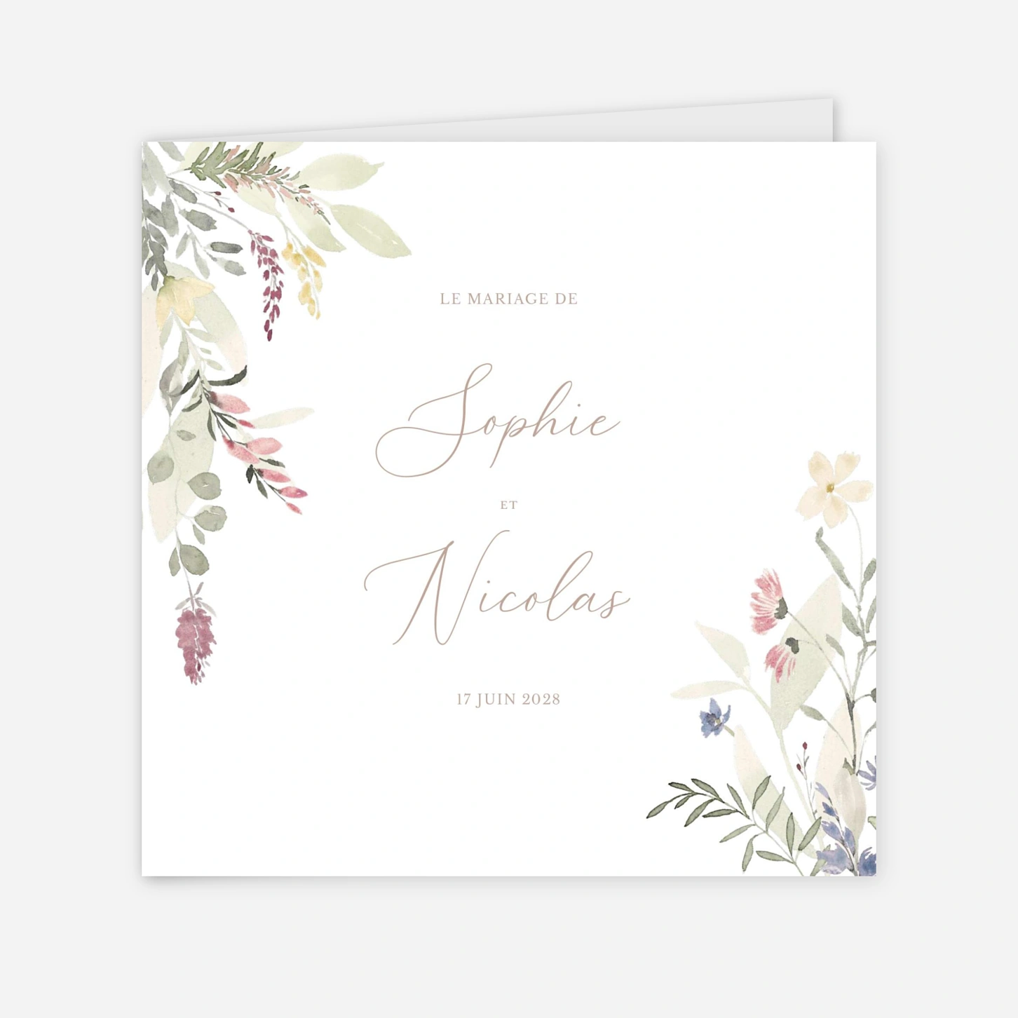 Faire-part mariage Danse florale