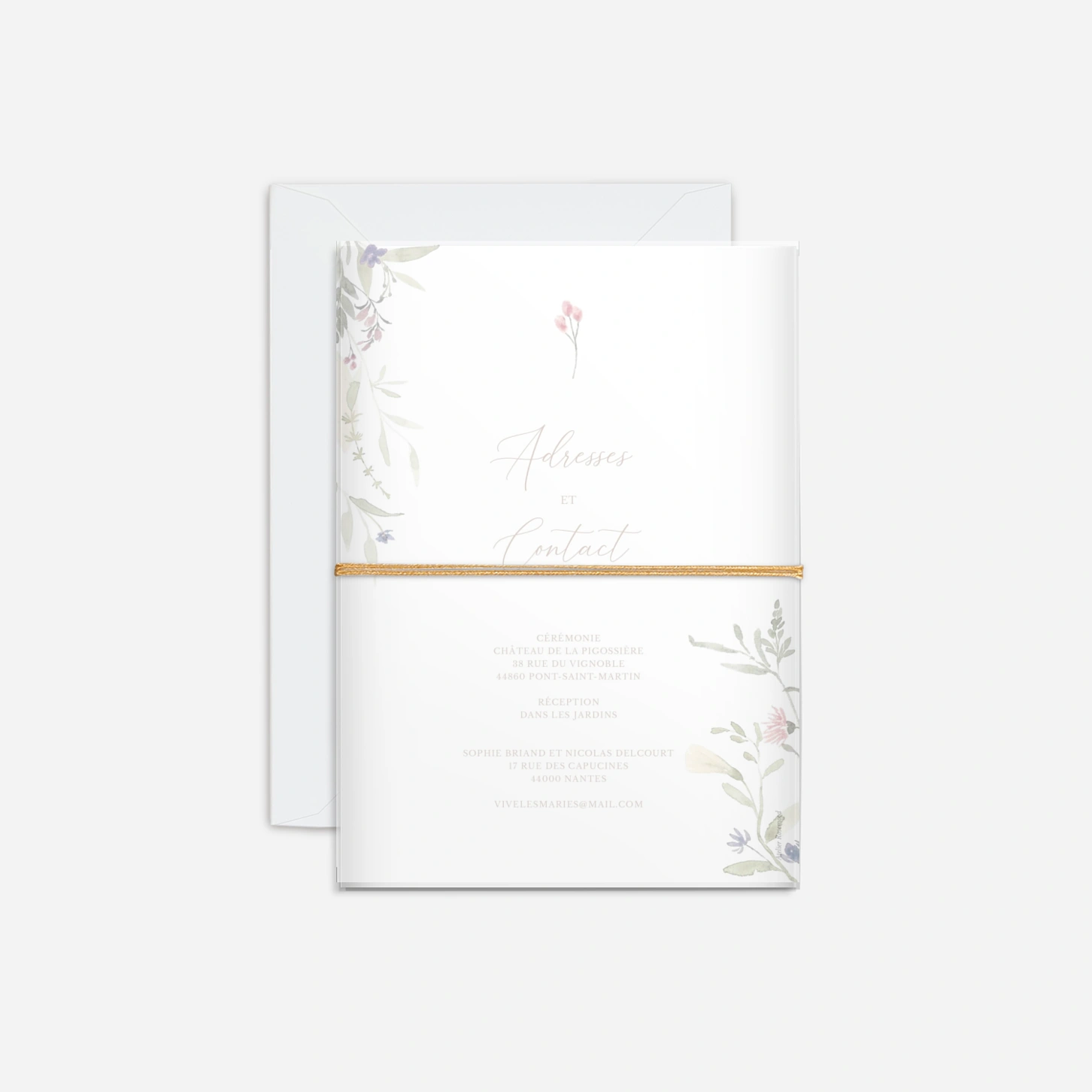 Faire-part mariage Danse florale