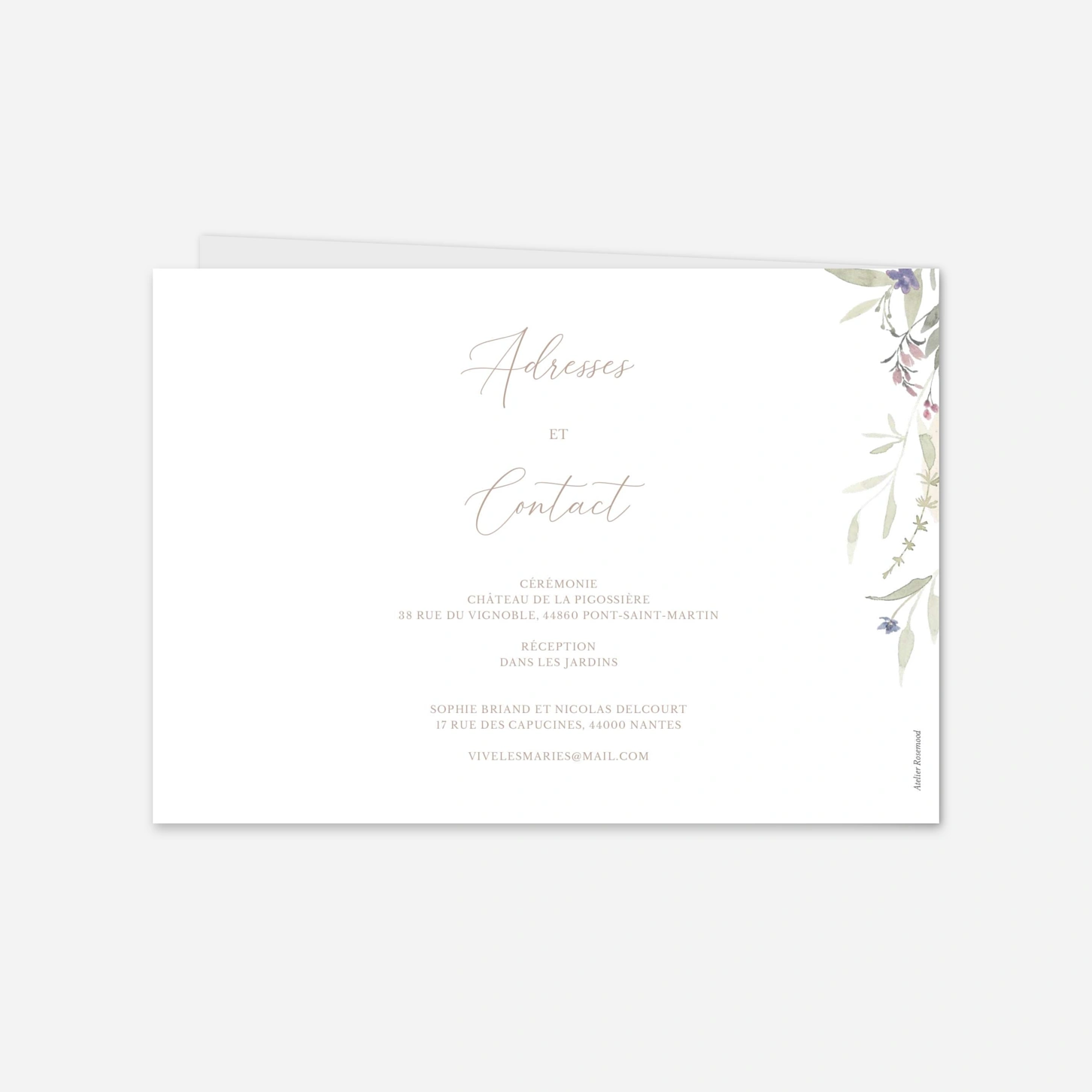 Faire-part mariage Danse florale