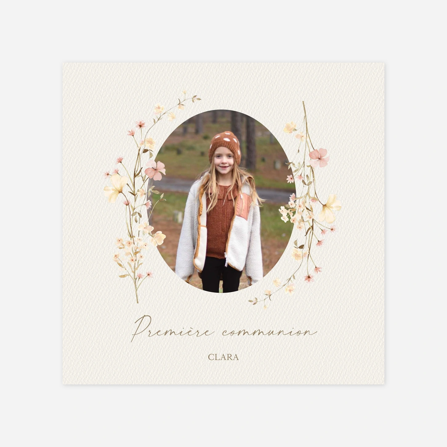 Invitation communion Douce floraison