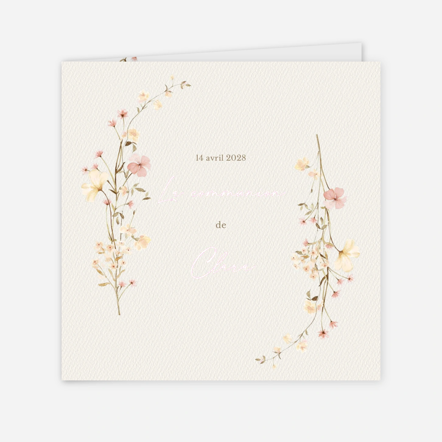 Invitation communion Douce floraison
