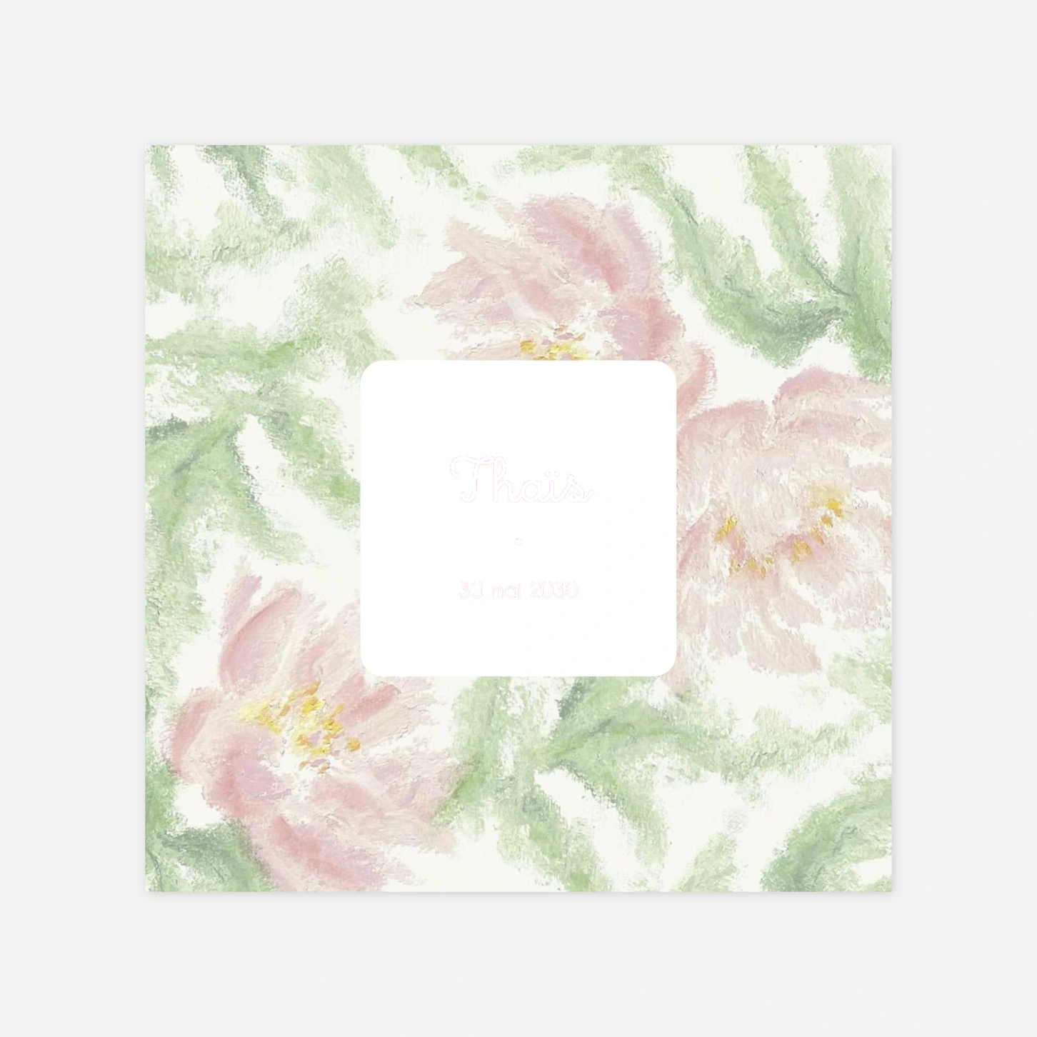 Faire-part naissance Douceur Florale