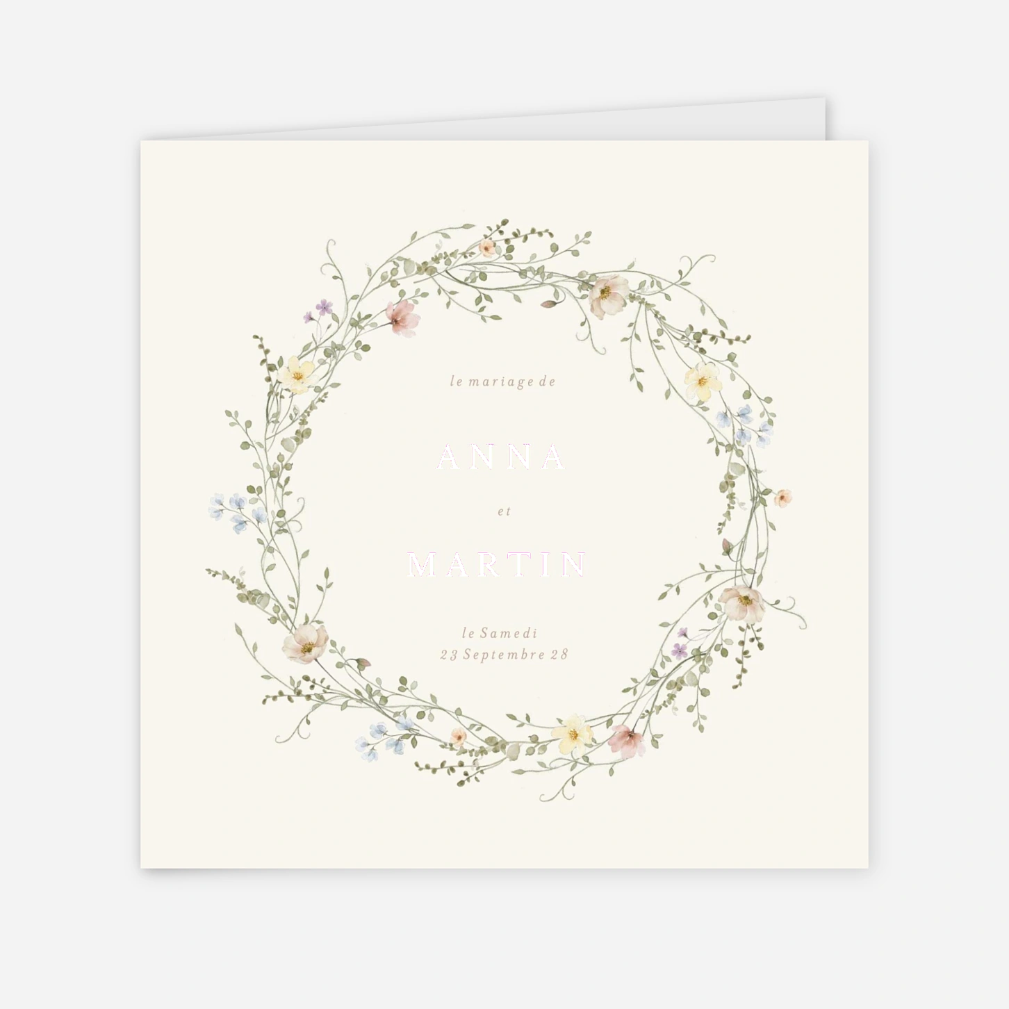 Faire-part mariage Doceur fleurie