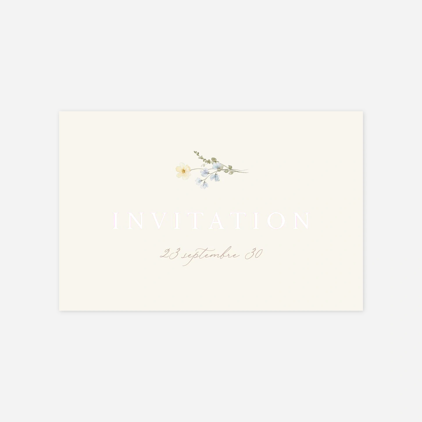 Carton d'invitation Doceur fleurie