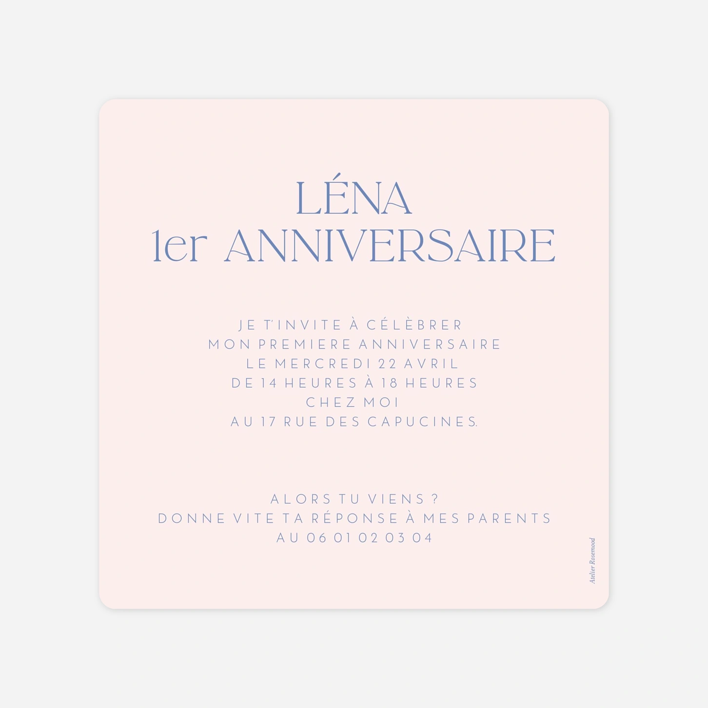 invitation anniversaire enfant Douce fête
