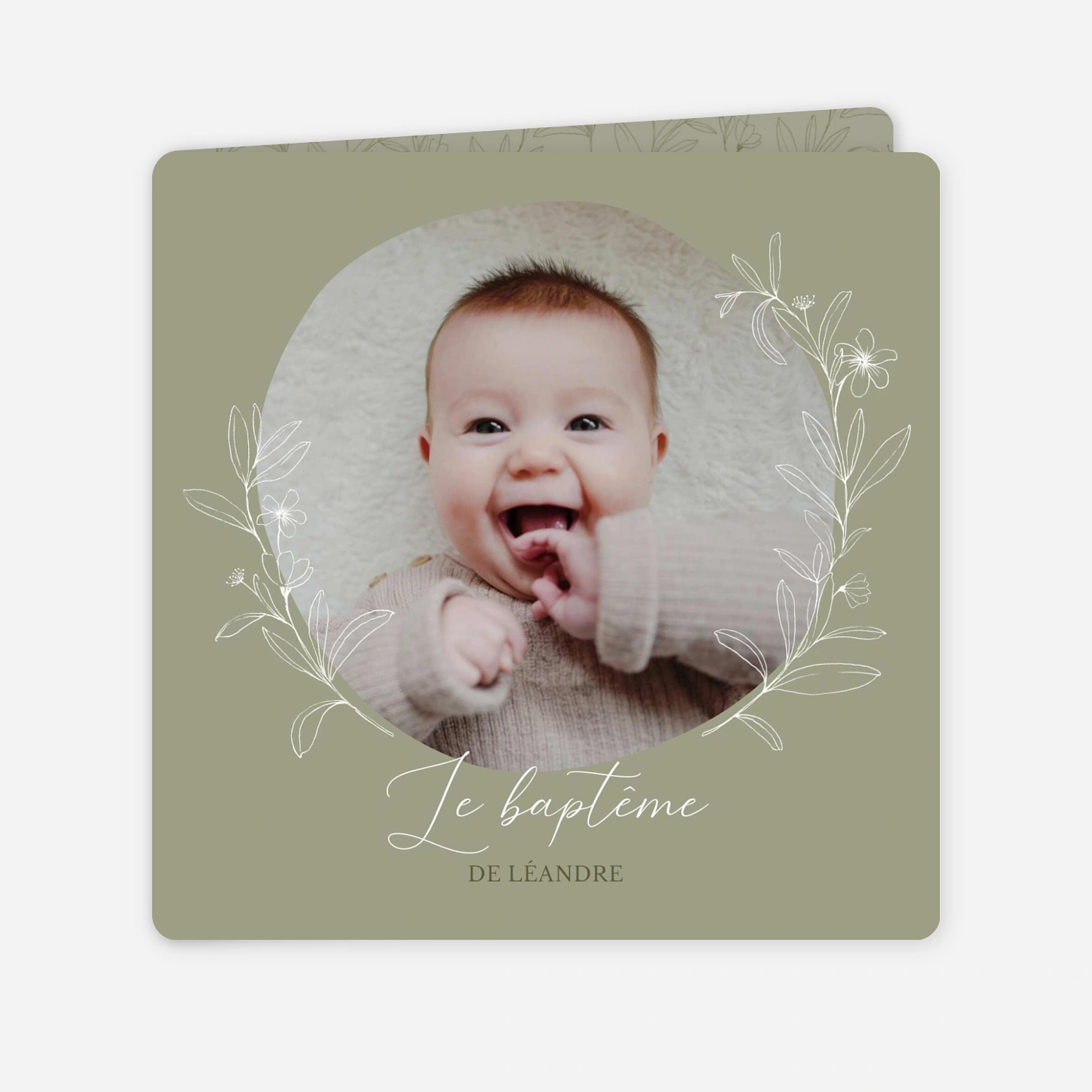 Faire-part baptême Douce lumière