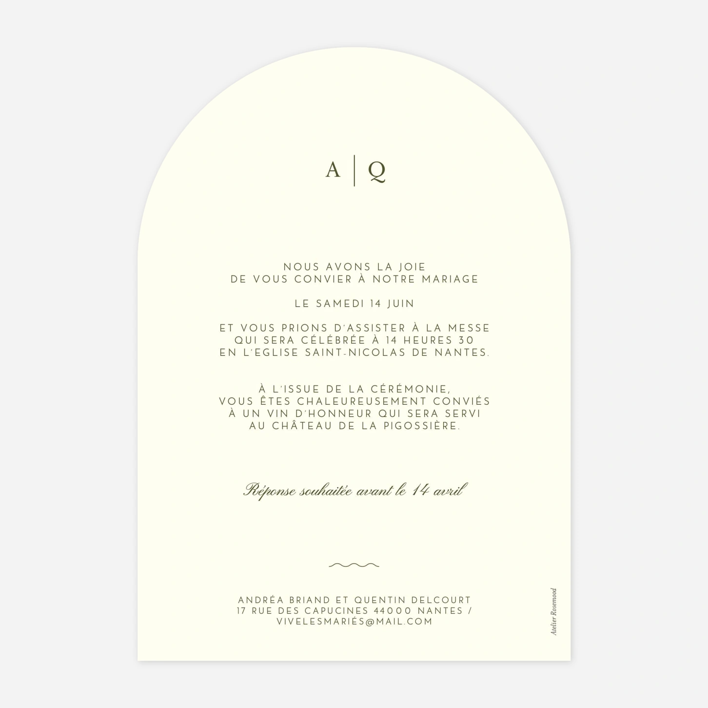 Faire-part mariage Dolce Amore