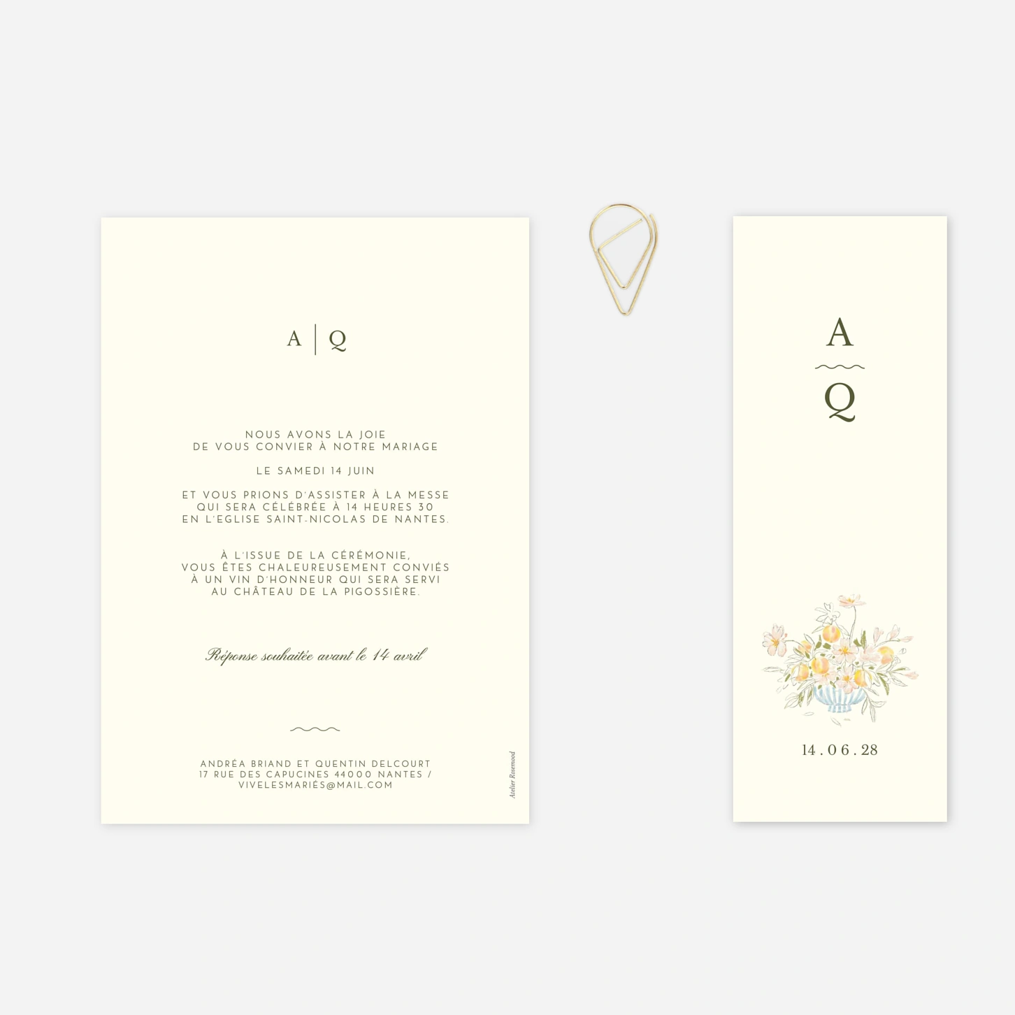 Faire-part mariage Dolce Amore