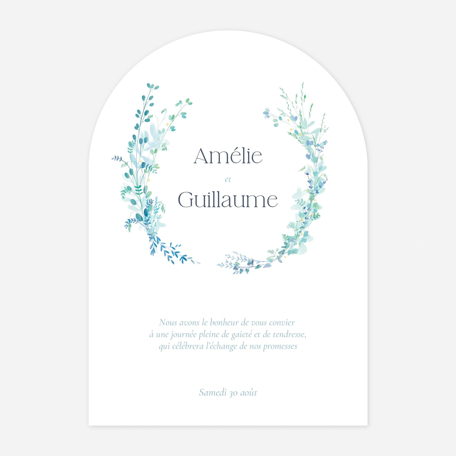 Faire-part mariage Douce couronne