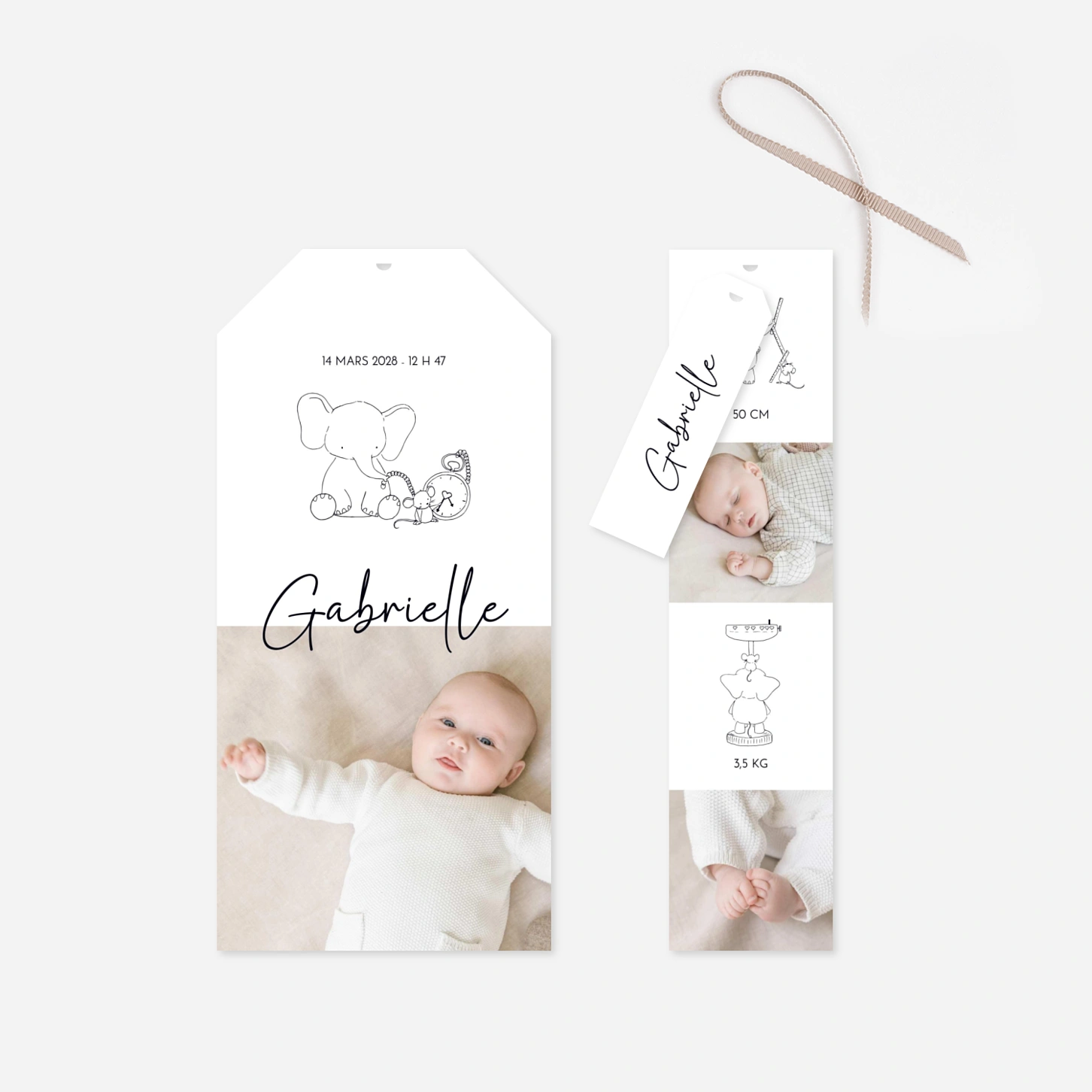 Faire-part naissance Doux compagnons