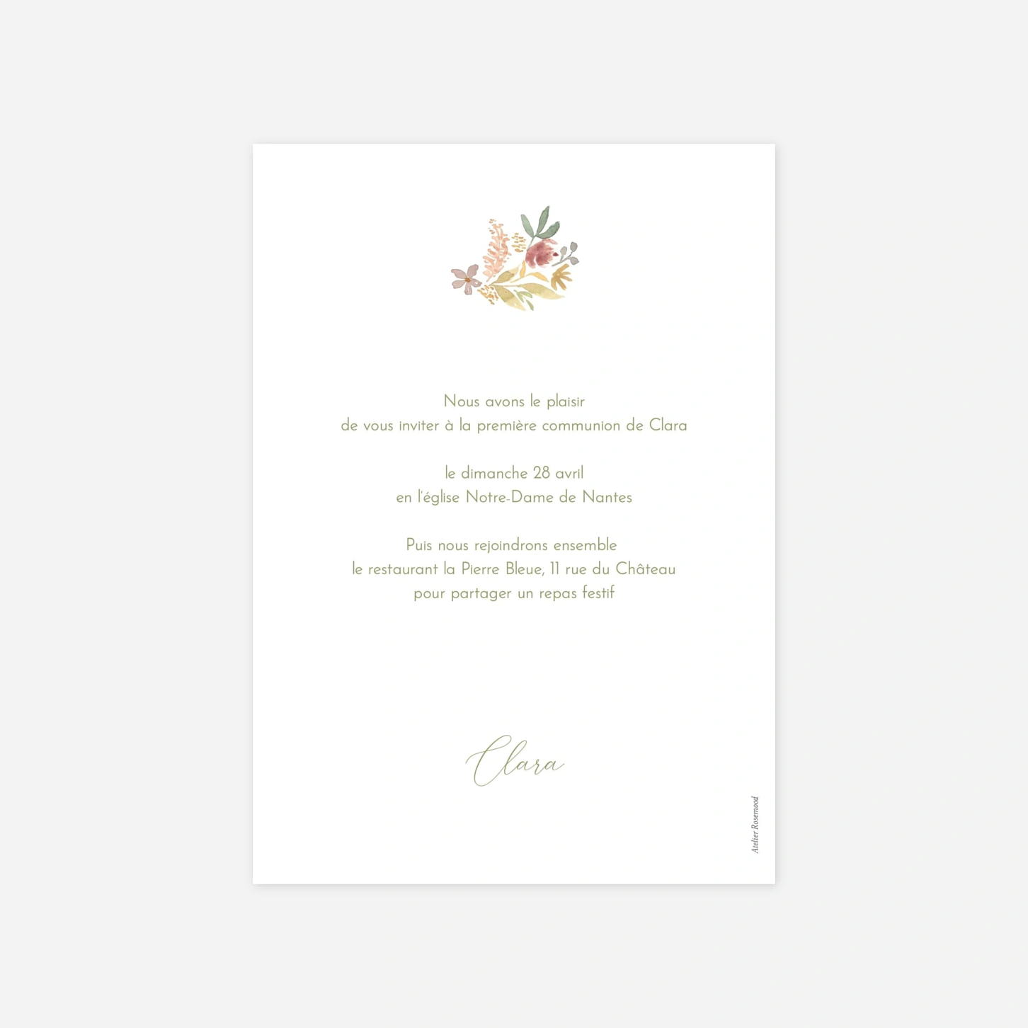 Invitation communion Douce croix