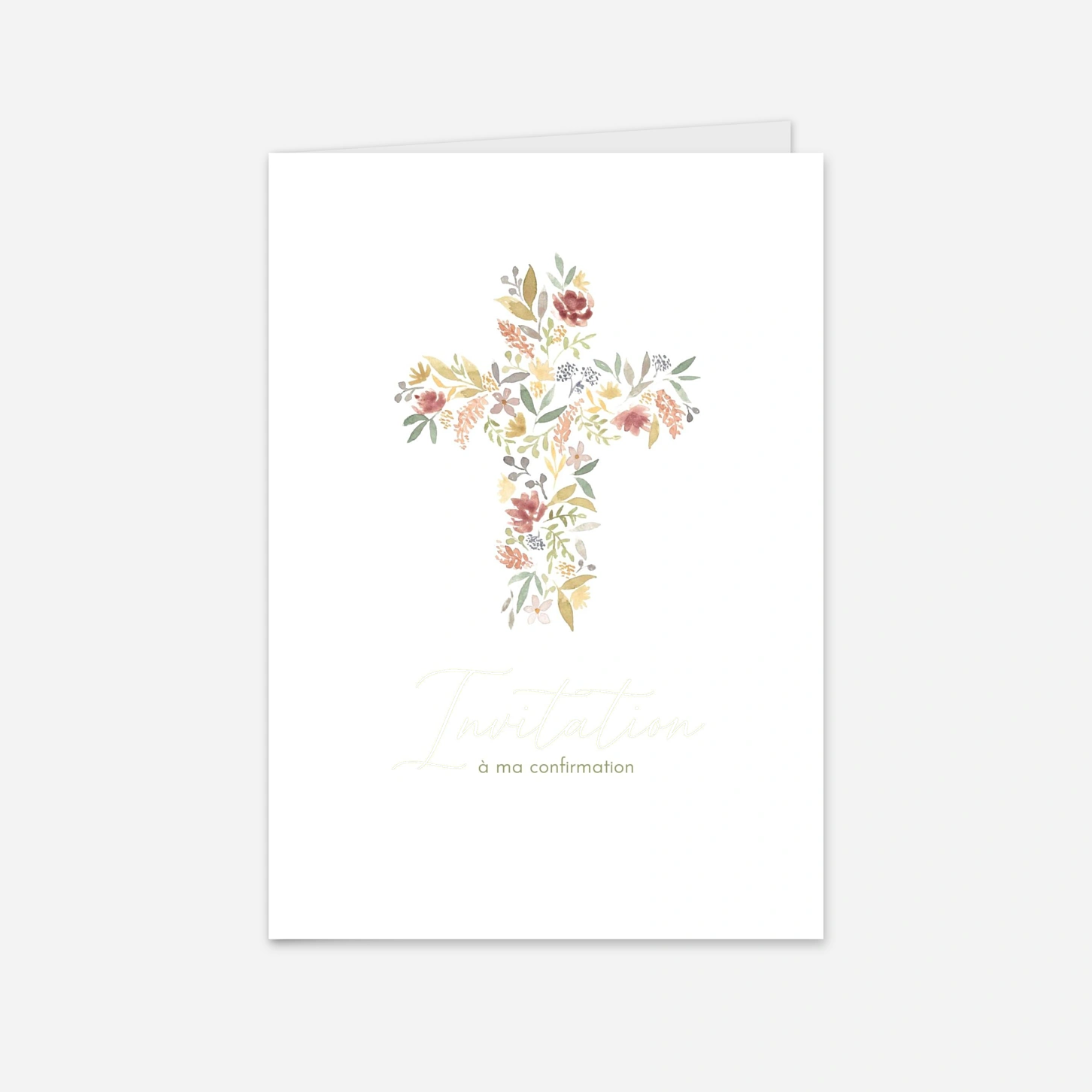 Invitation Confirmation Douce croix