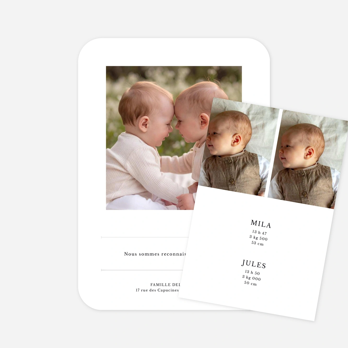 Faire-part naissance Douces histoires