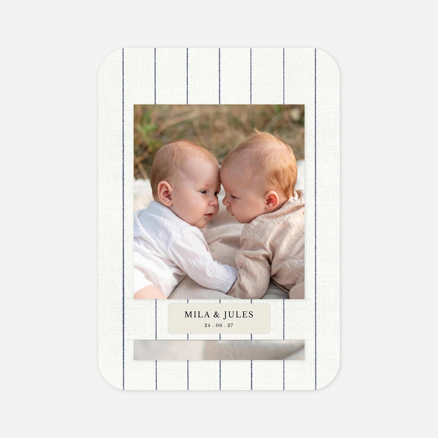 Faire-part naissance jumeaux Douces histoires