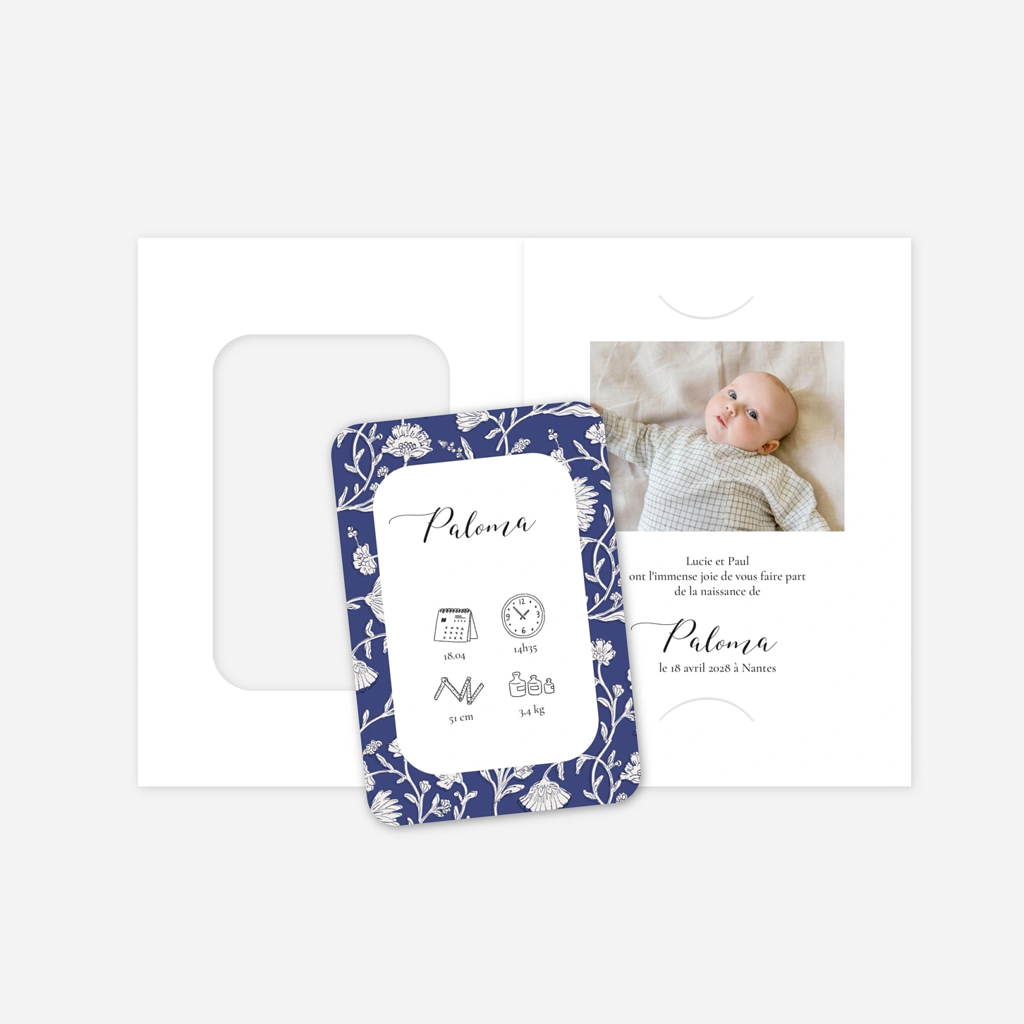 Faire-part naissance Douces indiennes