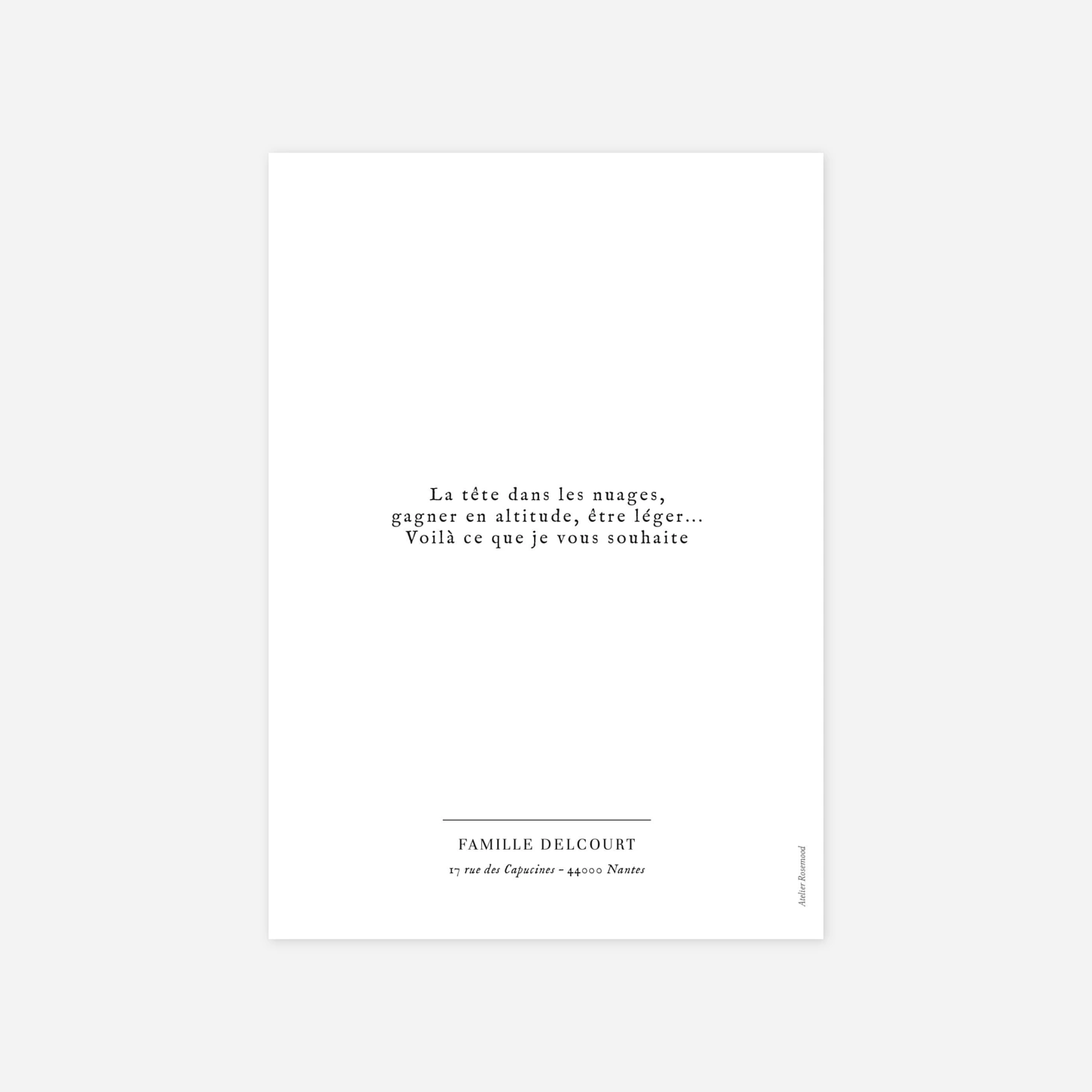 Carte de voeux Doux instants