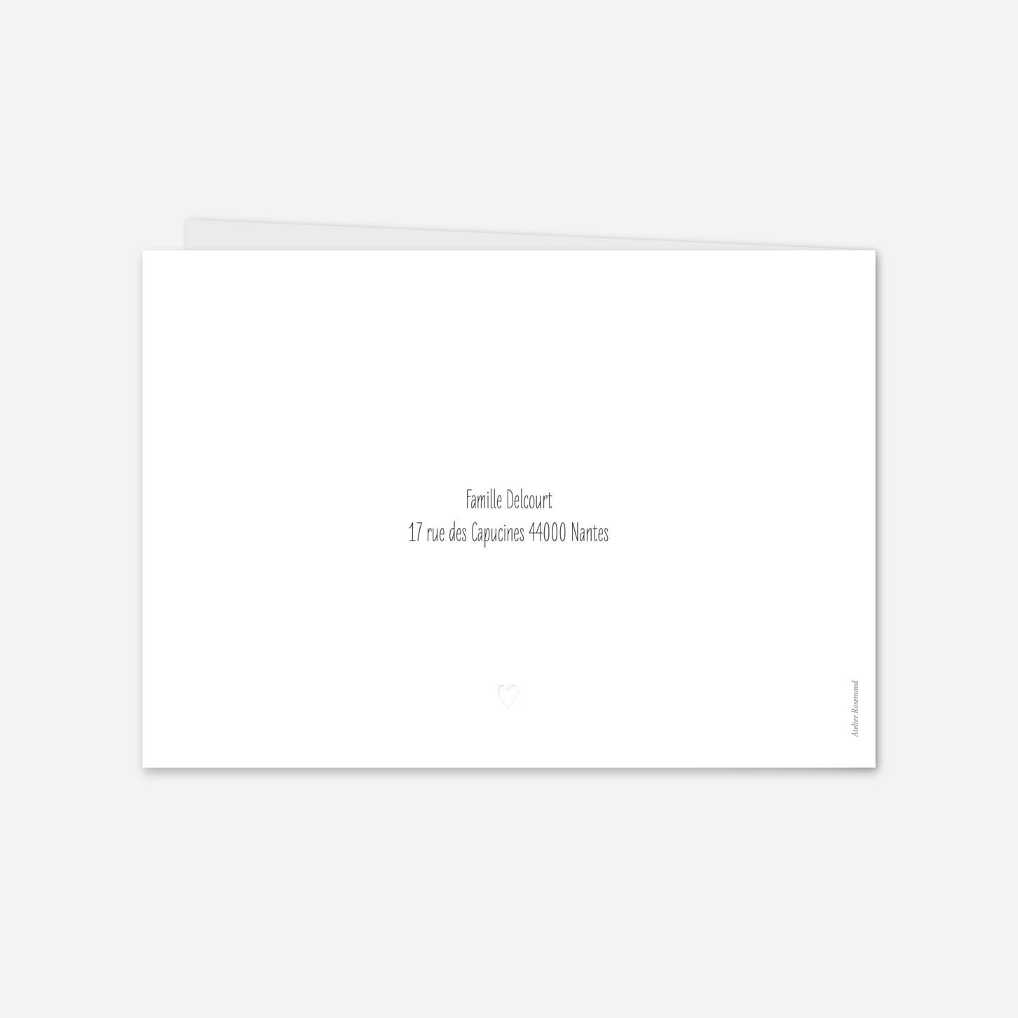 Carte de remerciements Douce promesse