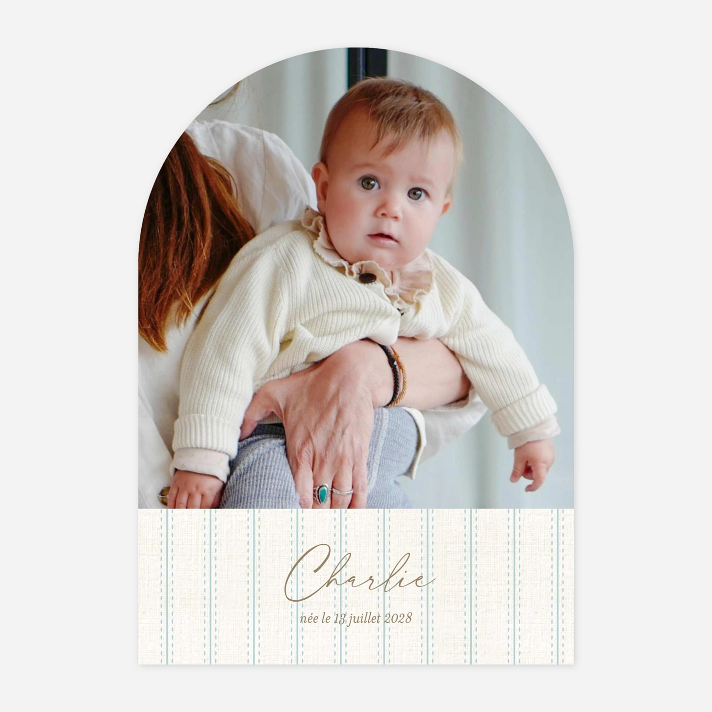 Faire-part naissance Doux tissage