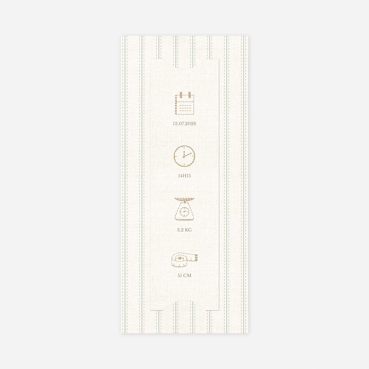 Faire-part naissance Doux tissage