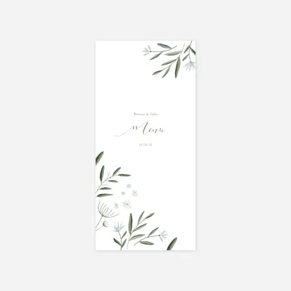 Menu mariage Douceur