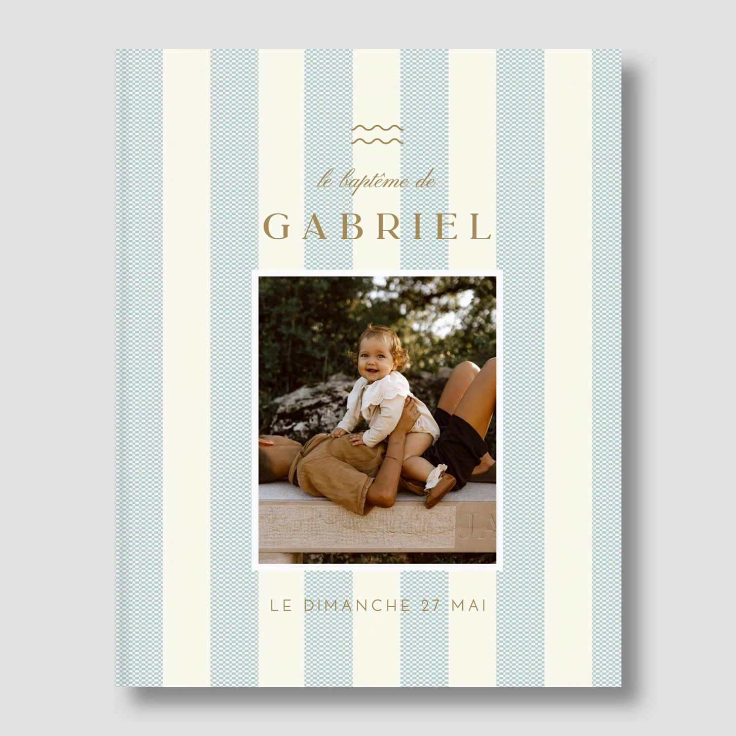 Album photo rigide Douce rayure