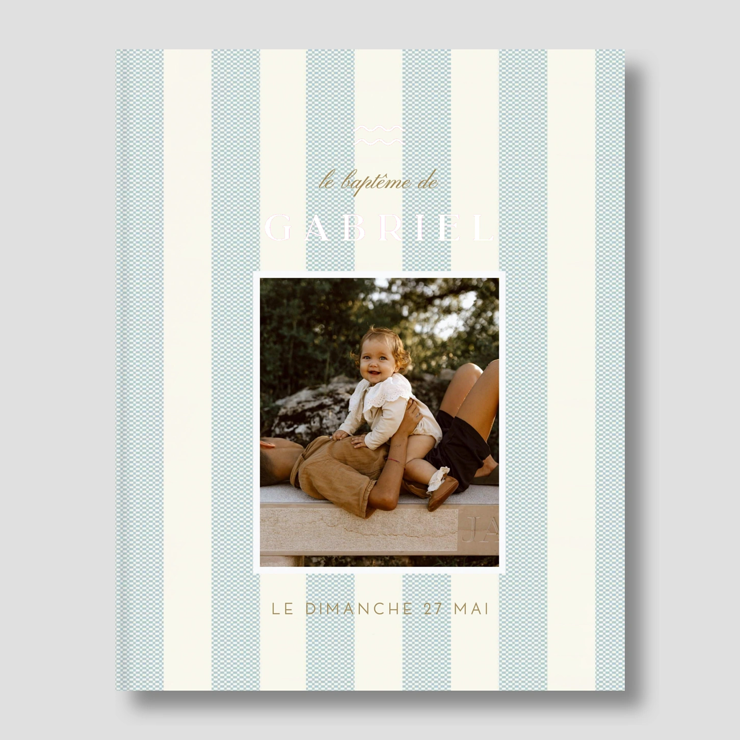 Album photo rigide Douce rayure