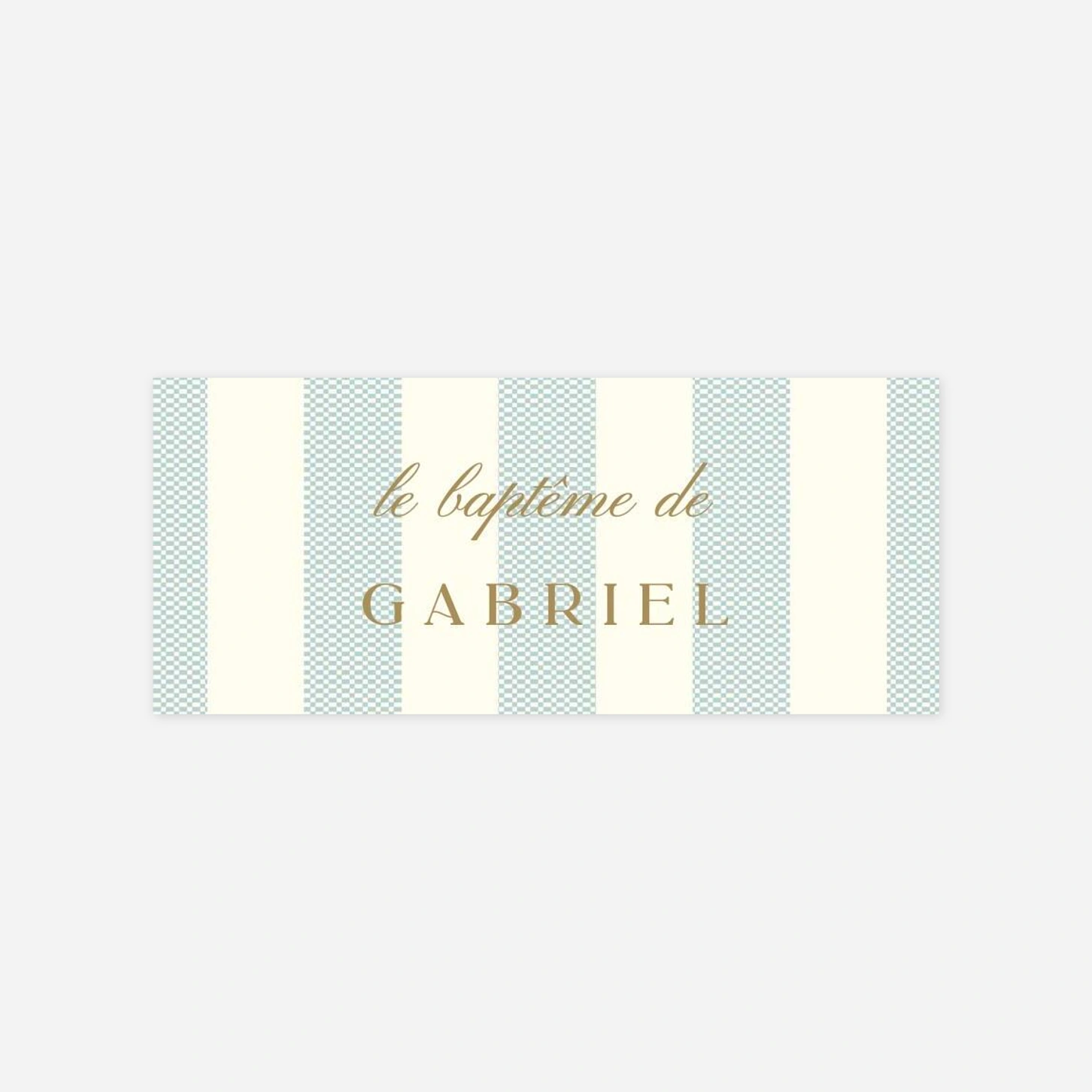Stickers pour enveloppes baptême Douce rayure