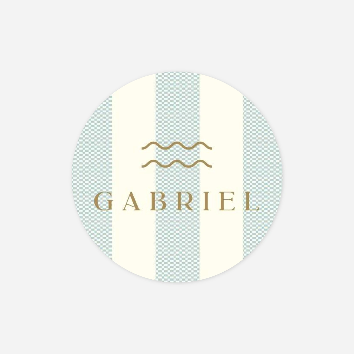 Stickers pour enveloppes baptême Douce rayure