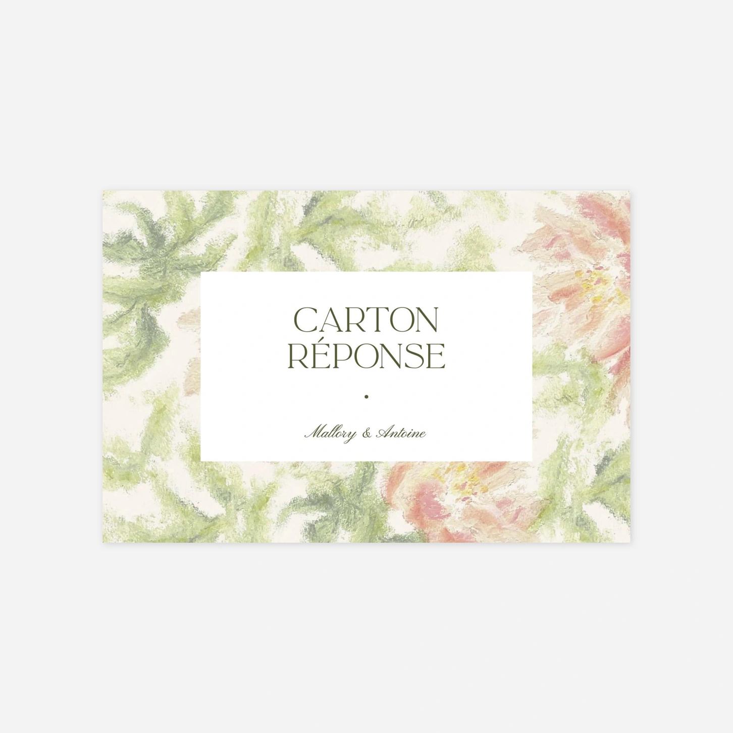 Carton réponse Douceur florale