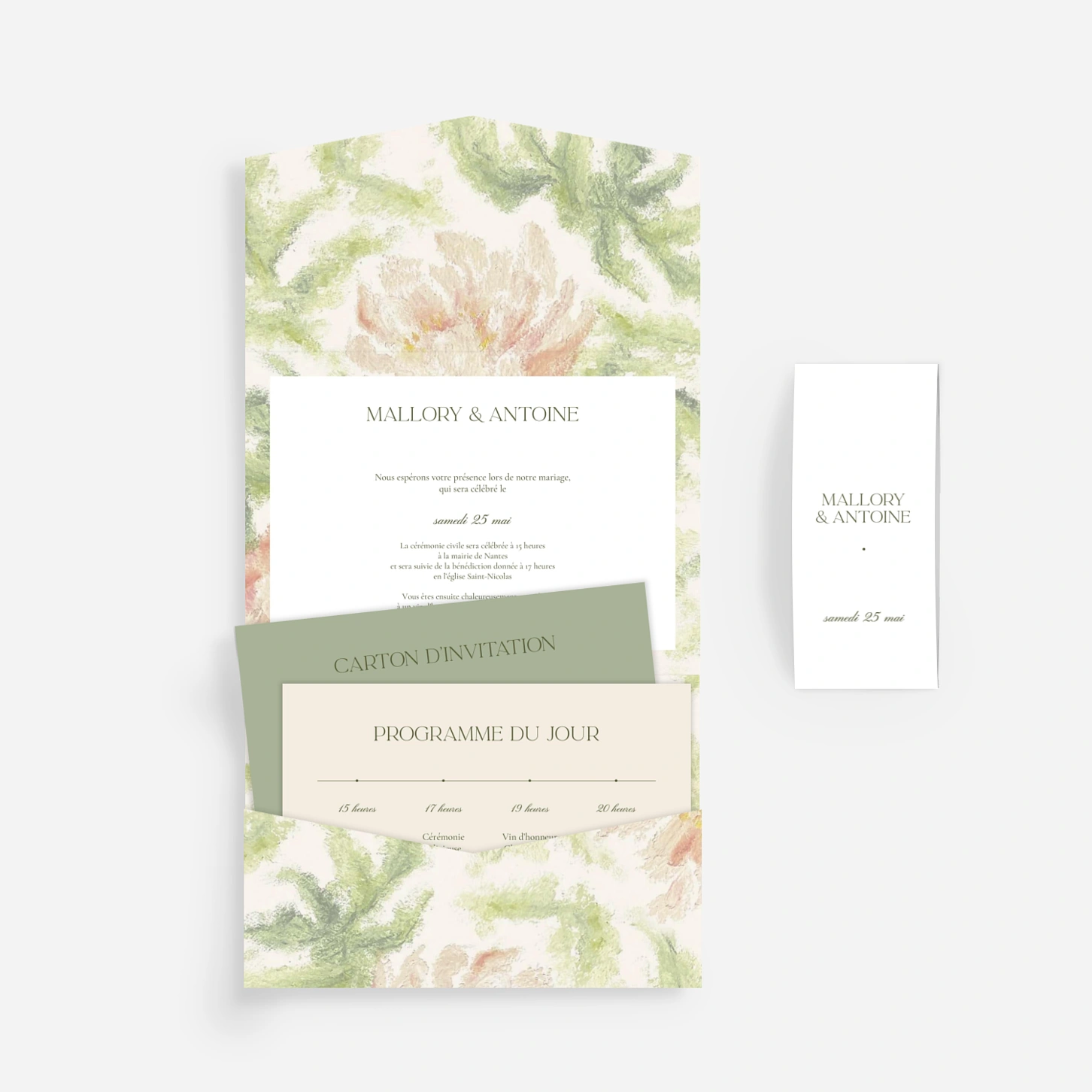 Faire-part mariage Douceur florale