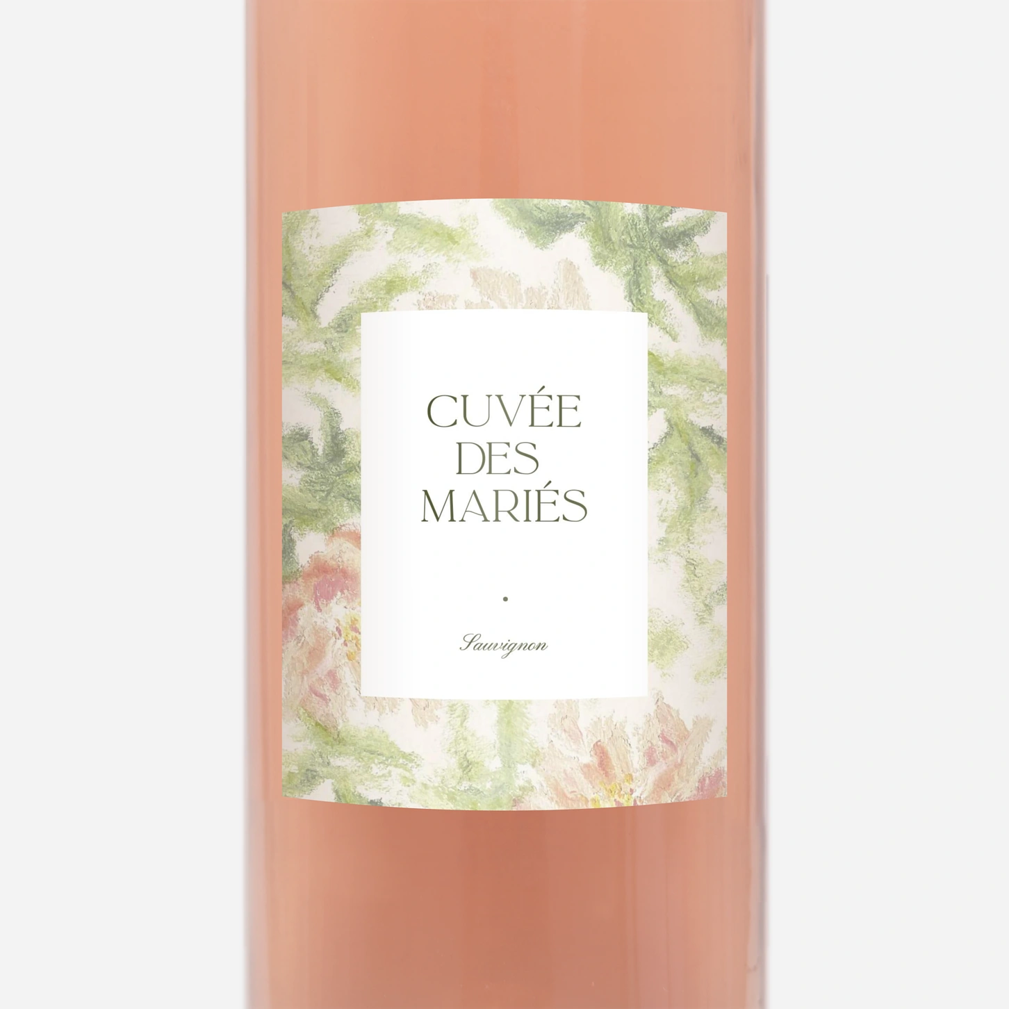 Étiquette bouteille Douceur florale