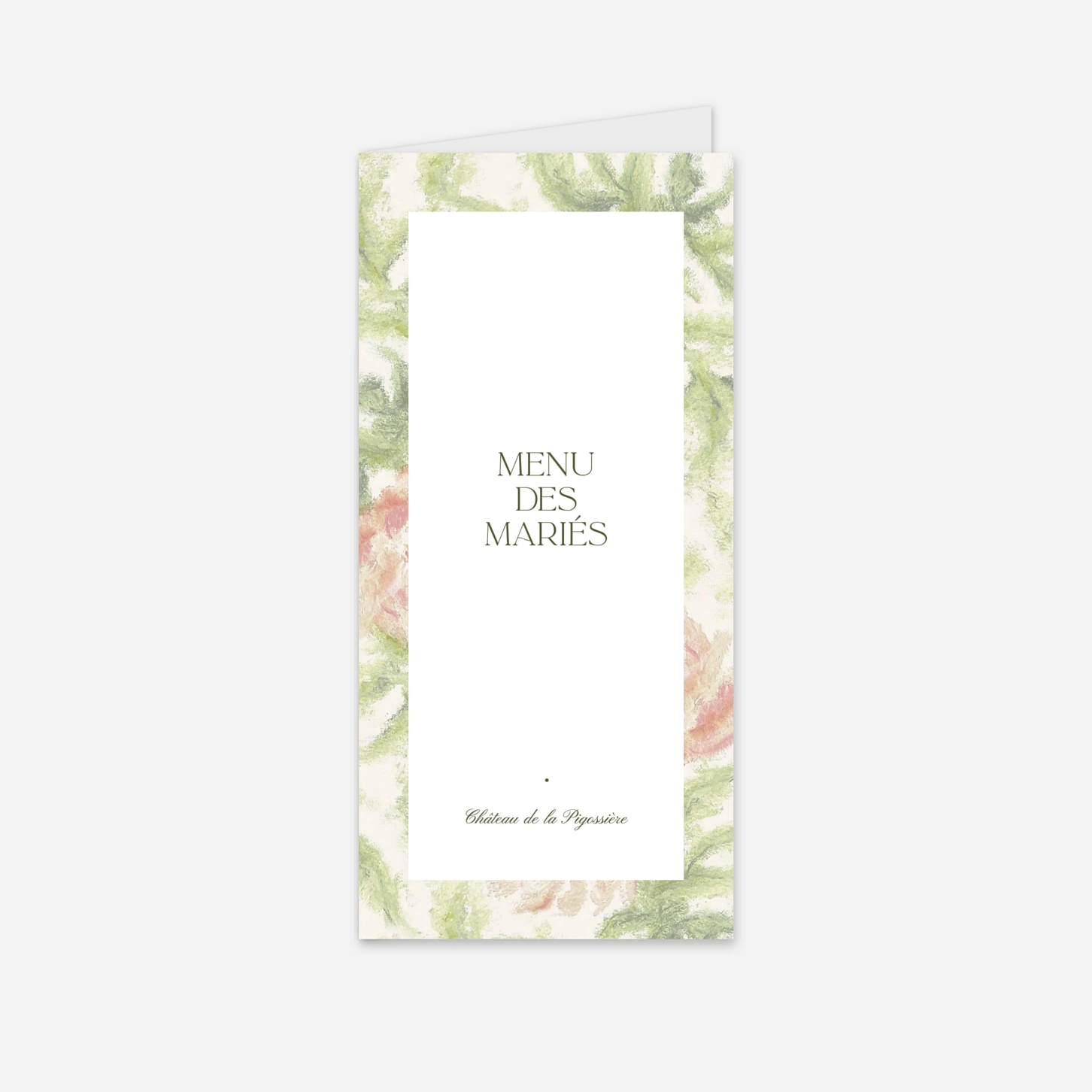 Menu mariage Douceur florale
