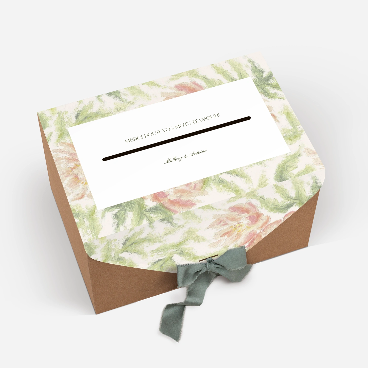 Urne Mariage Douceur florale