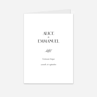 Livret de messe mariage Dryade