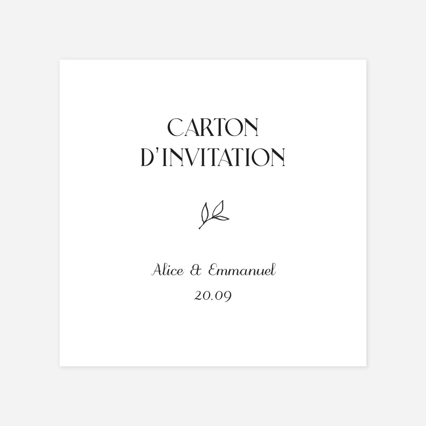 Carton d'invitation Dryade