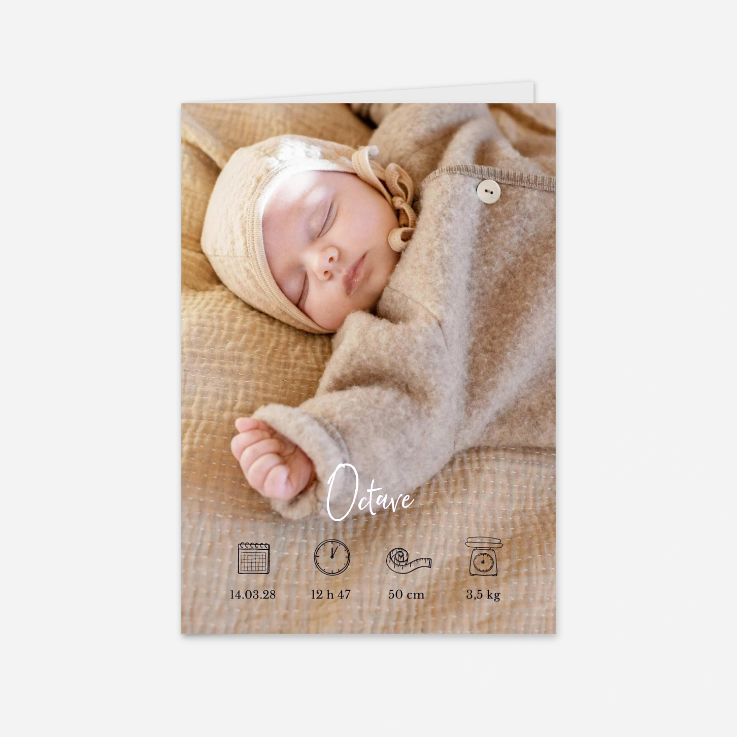 Faire-part naissance Doux baiser