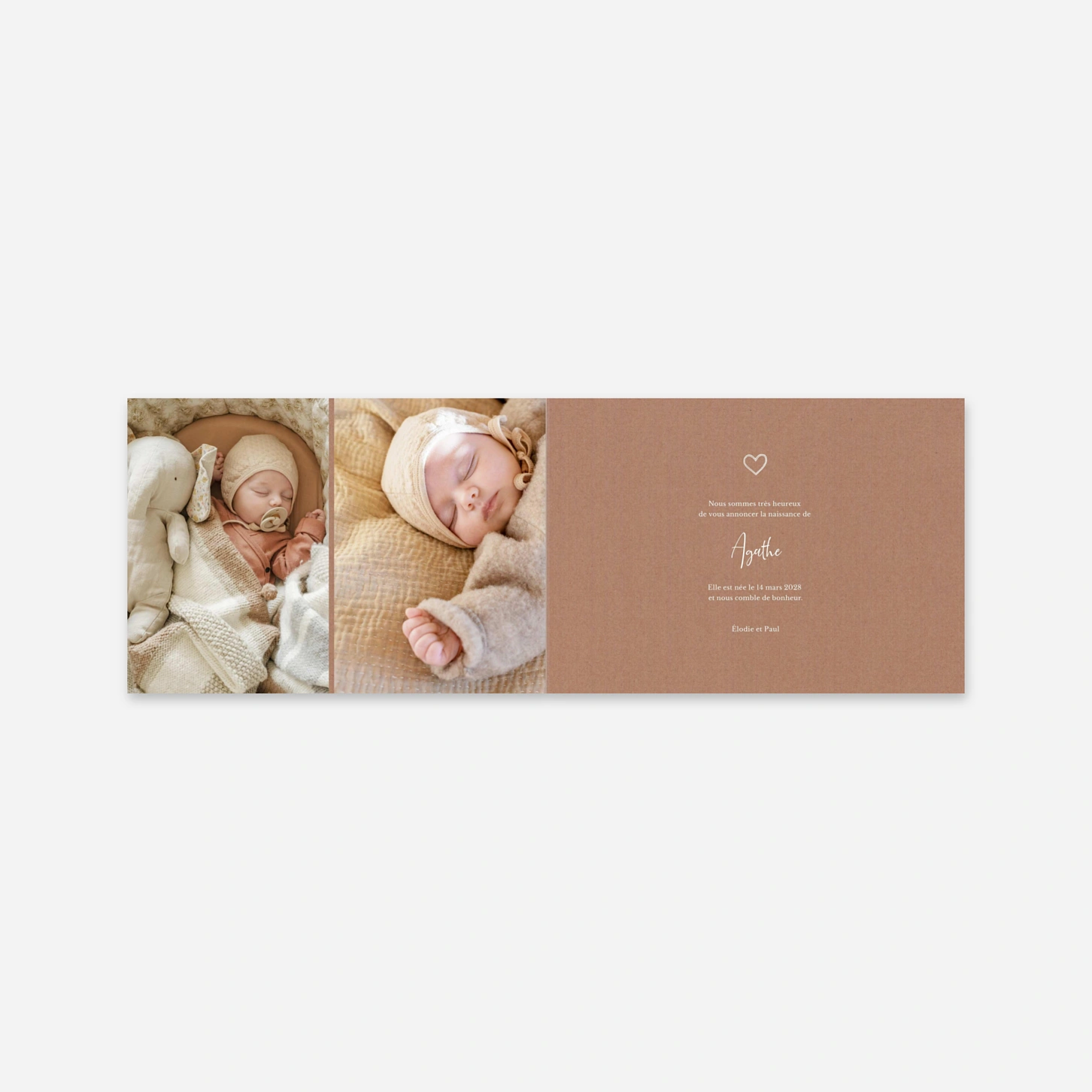 Faire-part naissance Doux baiser