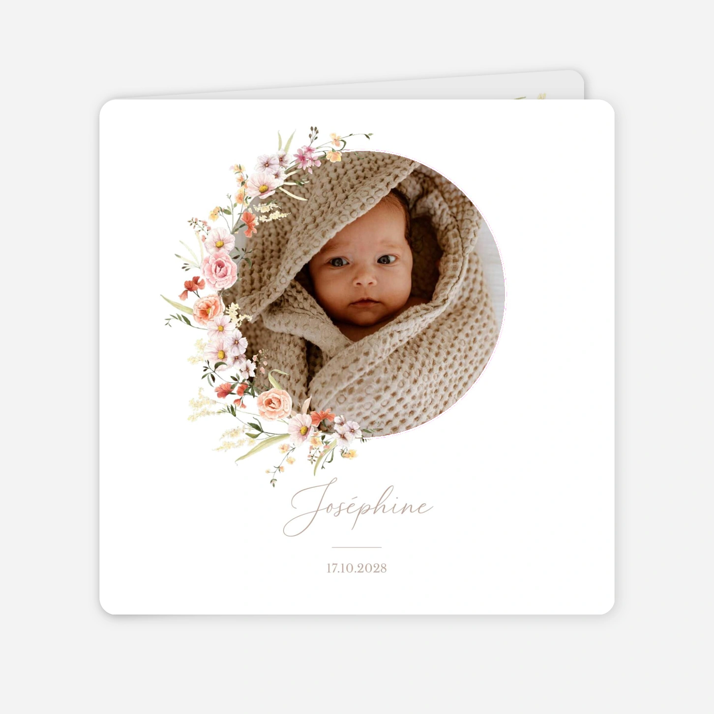 Faire-part naissance Rêve fleuri