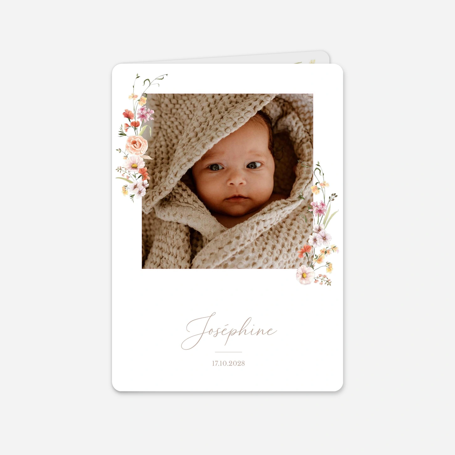 Faire-part naissance Rêve fleuri