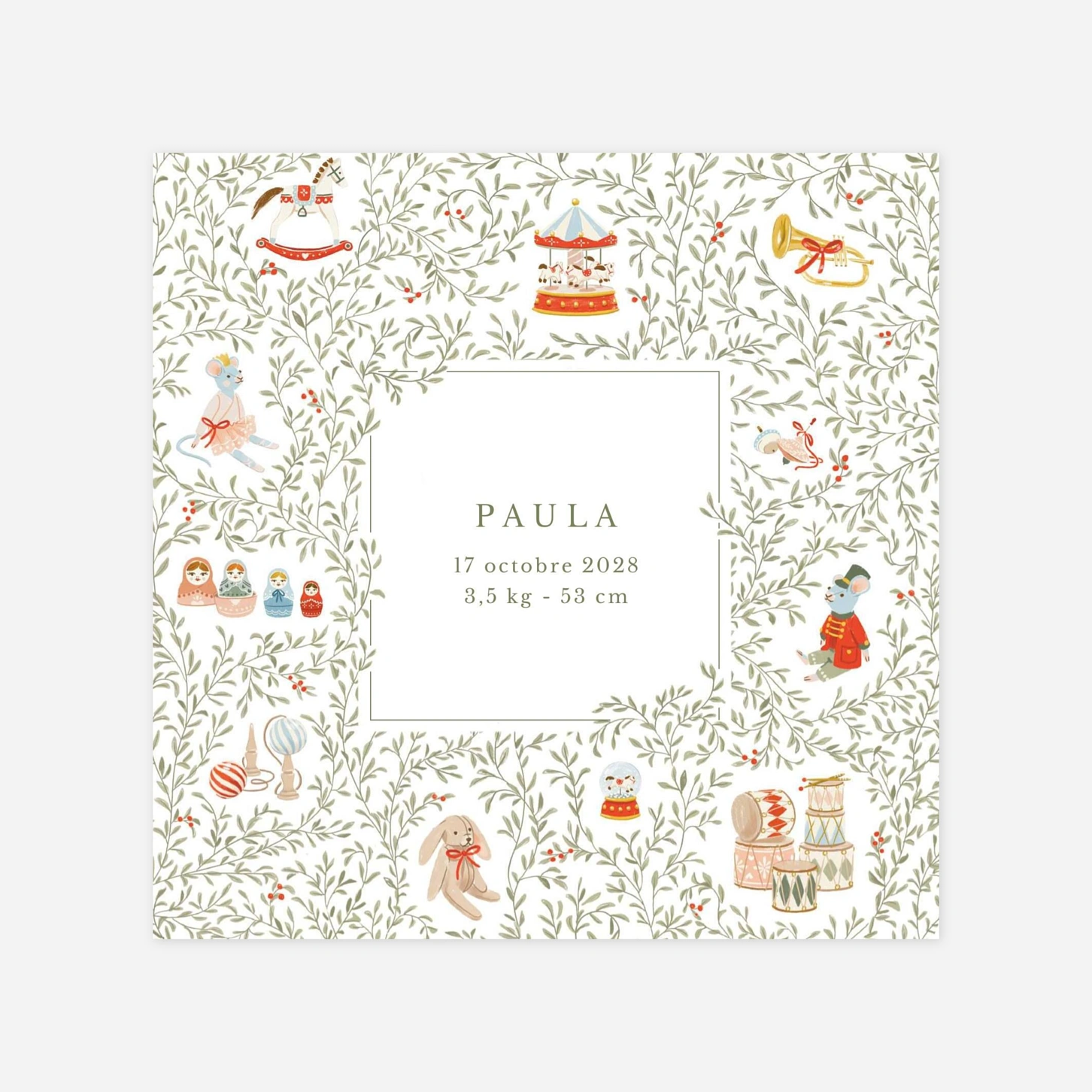 Faire-part naissance En attendant Noël