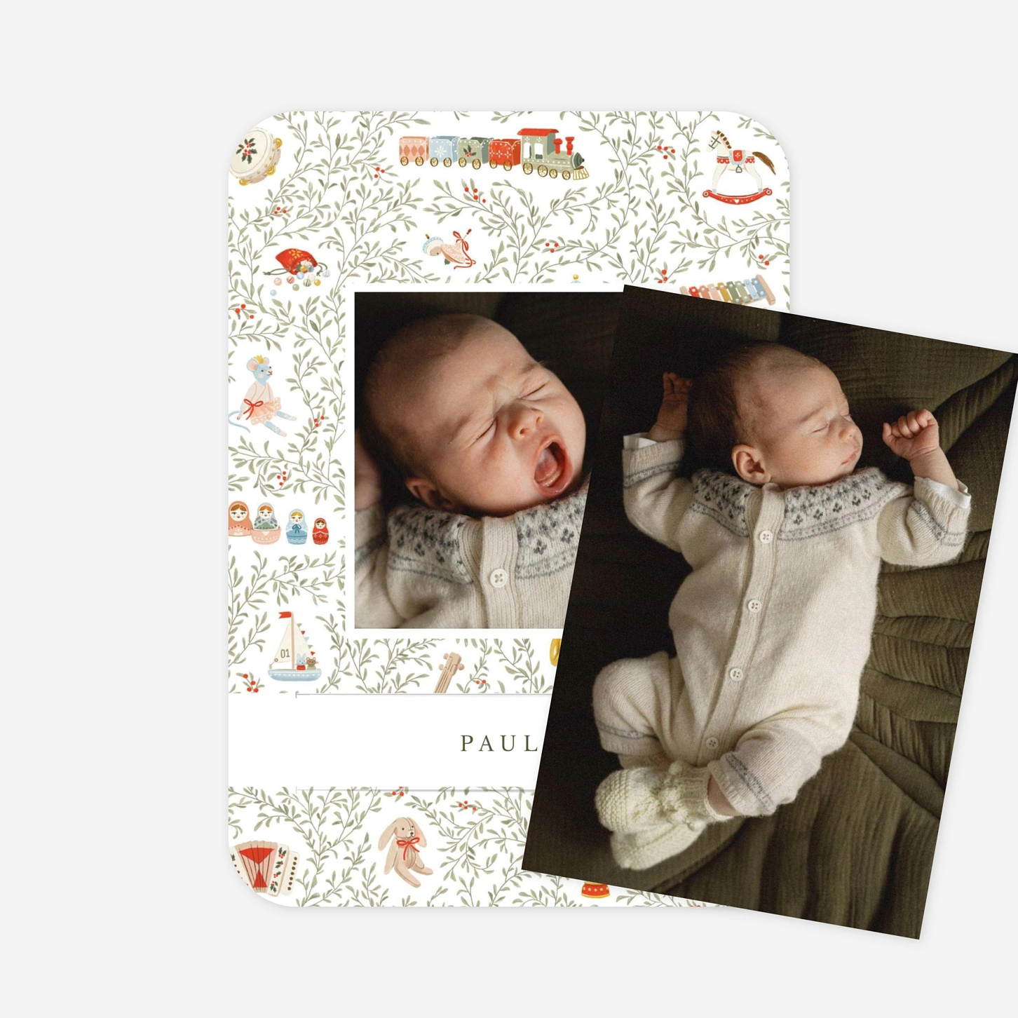 Faire-part naissance En attendant Noël