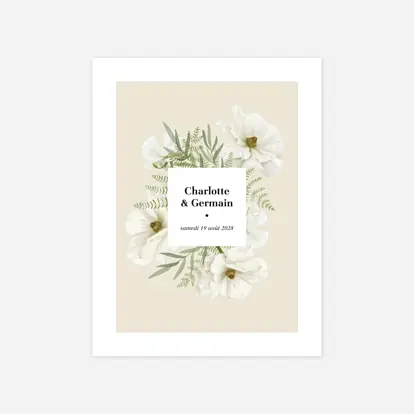 Faire-part mariage Échappée florale