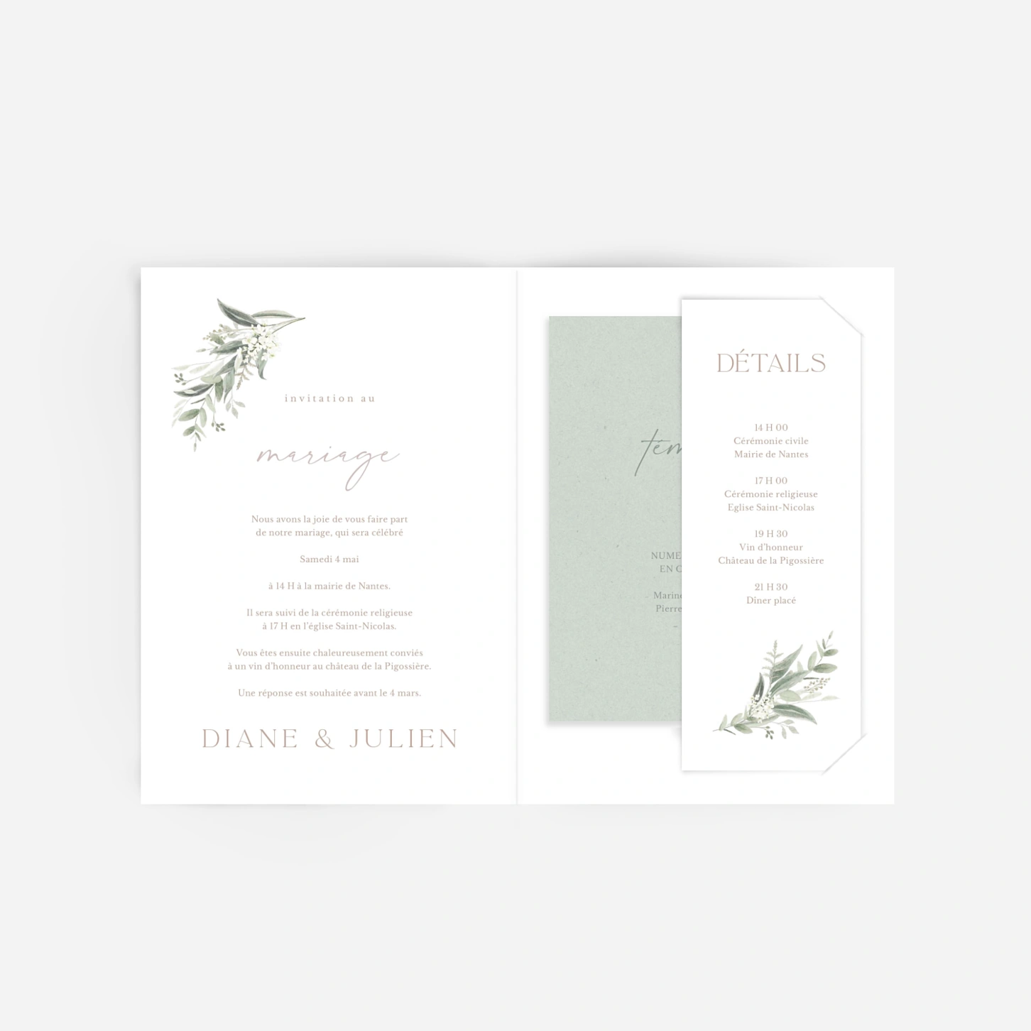 Faire-part mariage Éclat Naturel