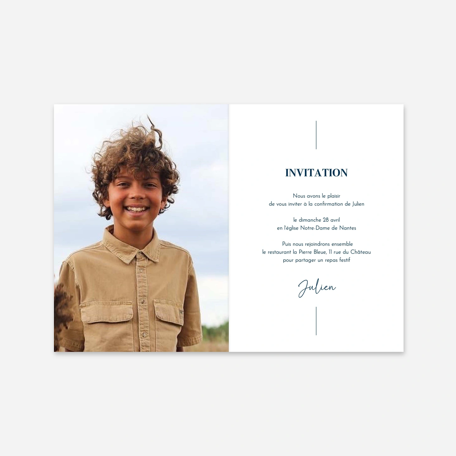 Invitation Confirmation Chiffre graphique