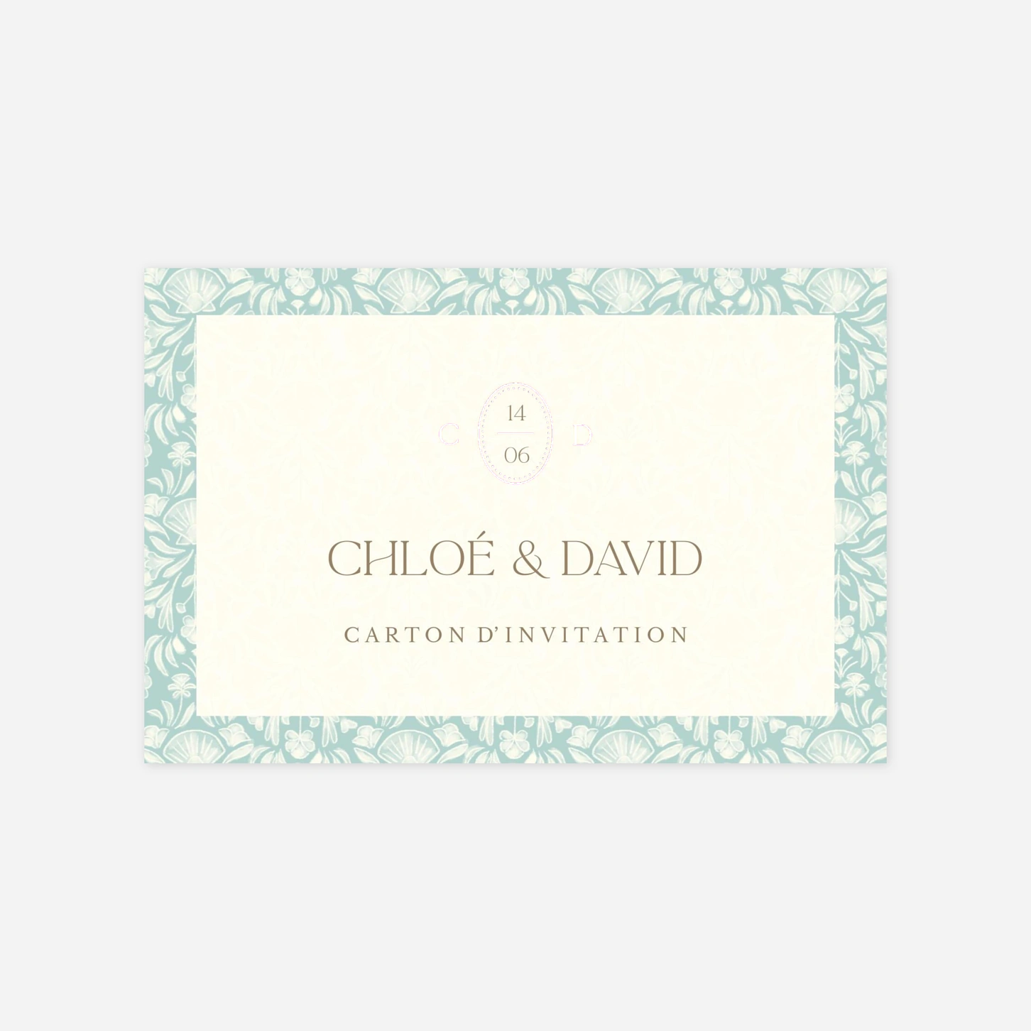 Carton d'invitation Élégant coquillage