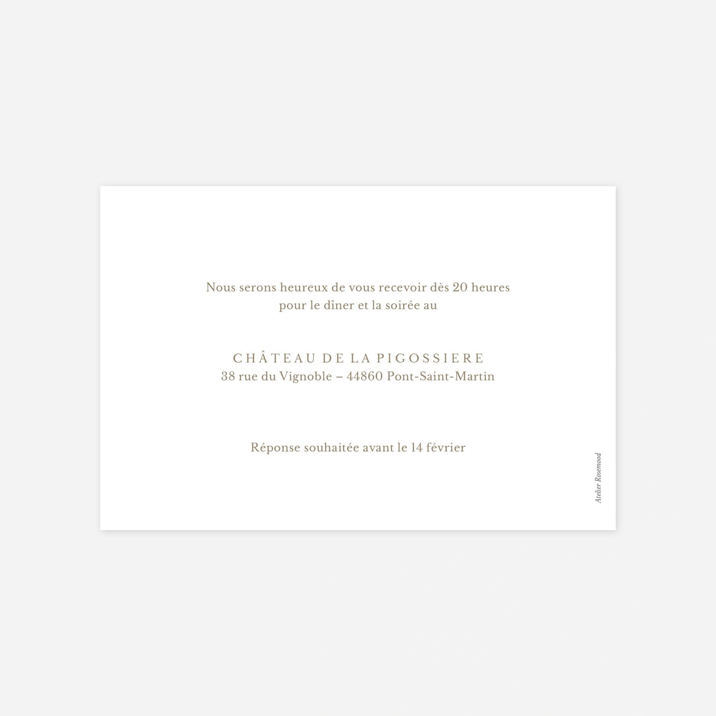 Carton d'invitation Élégant coquillage
