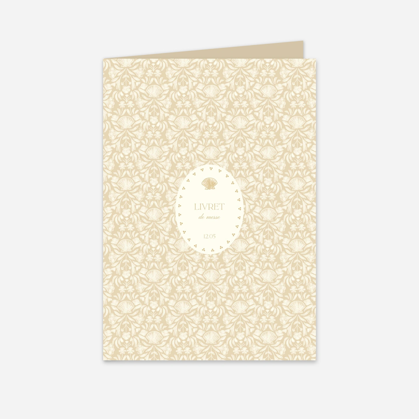 Livret de messe baptême Élégant coquillage
